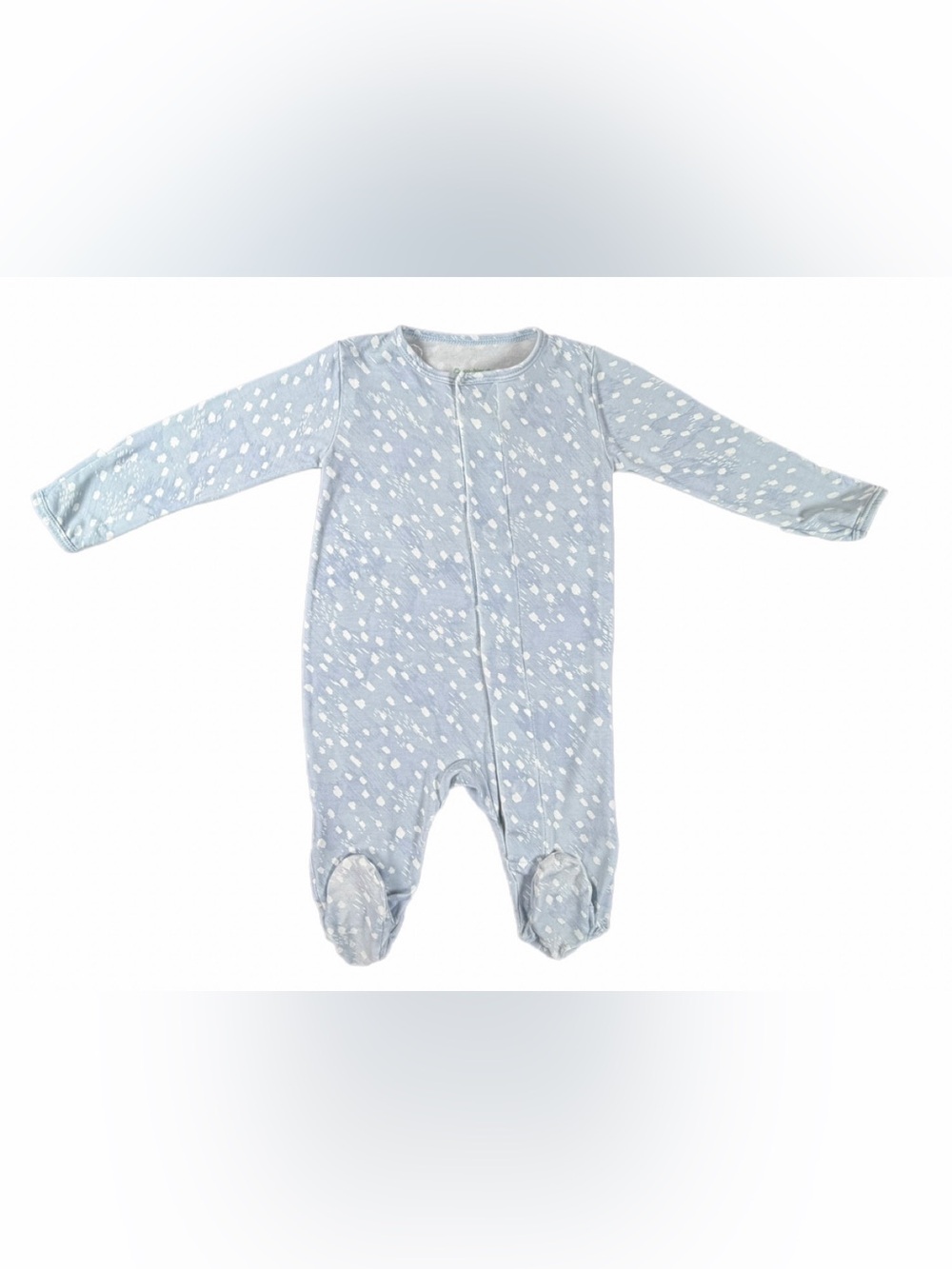 MAGNETIC ME Blue Doeskin Modal Magnetic Footie- 3-6M - Picture 3 of 5